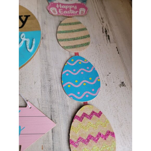 Happy Easter Variety sign set bunny egg hunt rabbit set unique decor - Picture 7 of 8